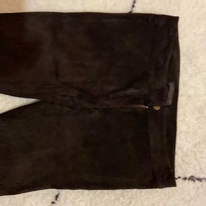 DNA genuine brown leather pants 3